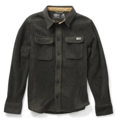 Salty Crew swellter polar fleece long sleeve shirt 20335291 charcoal heather