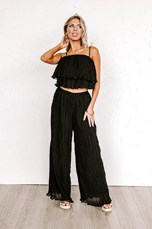 Weekend Specials to Celebrate Visiting Italy Pleated Pants In Black