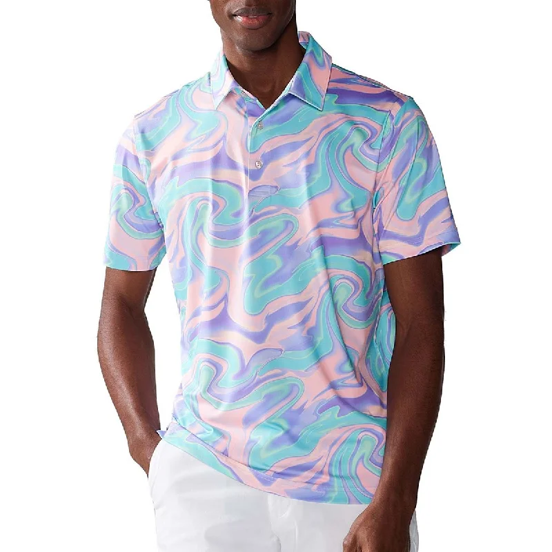 Take Advantage Chubbies The Iridescent Abyss Performance Polo Shirt - Light/Pastel Pink