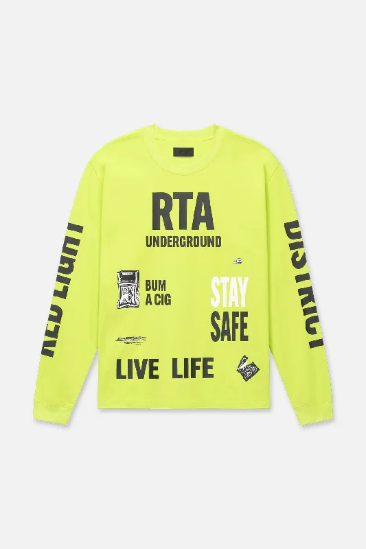 LAWRENCE LONG SLEEVE TEE | NEON RTA UNDERGROUND