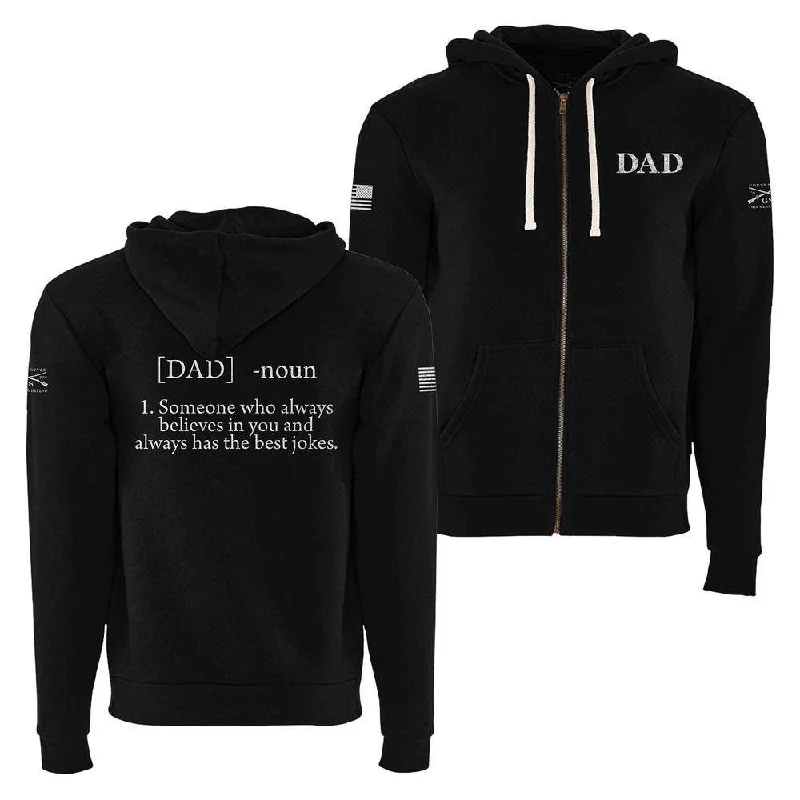 New Arrival Men's Dad Defined Full-Zip Hoodie - Black