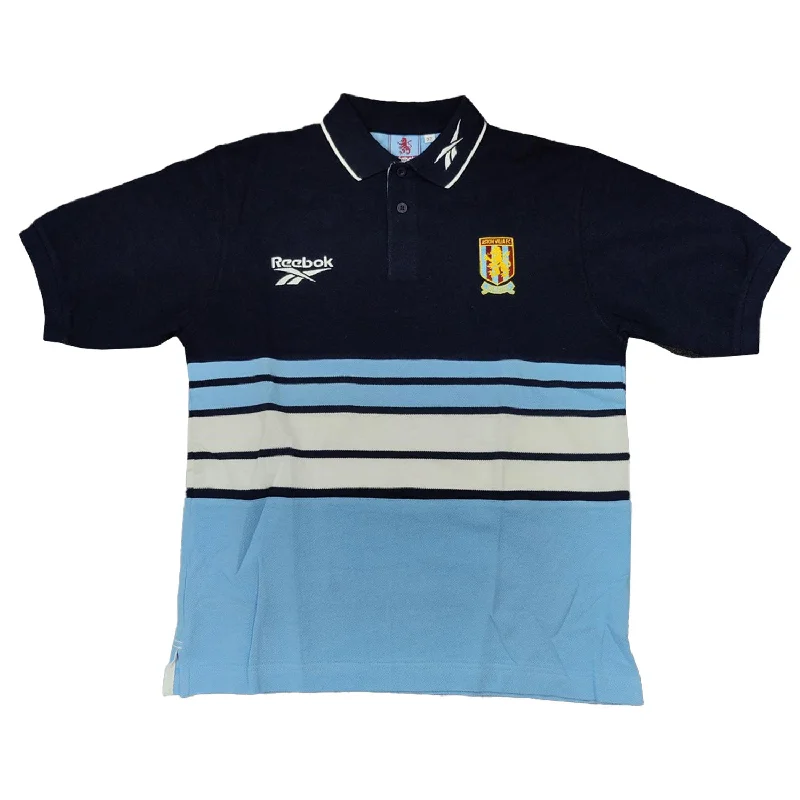 YEAR-End Sale Aston Villa Mens Retro Original Mid 90's Casual Polo T-Shirt