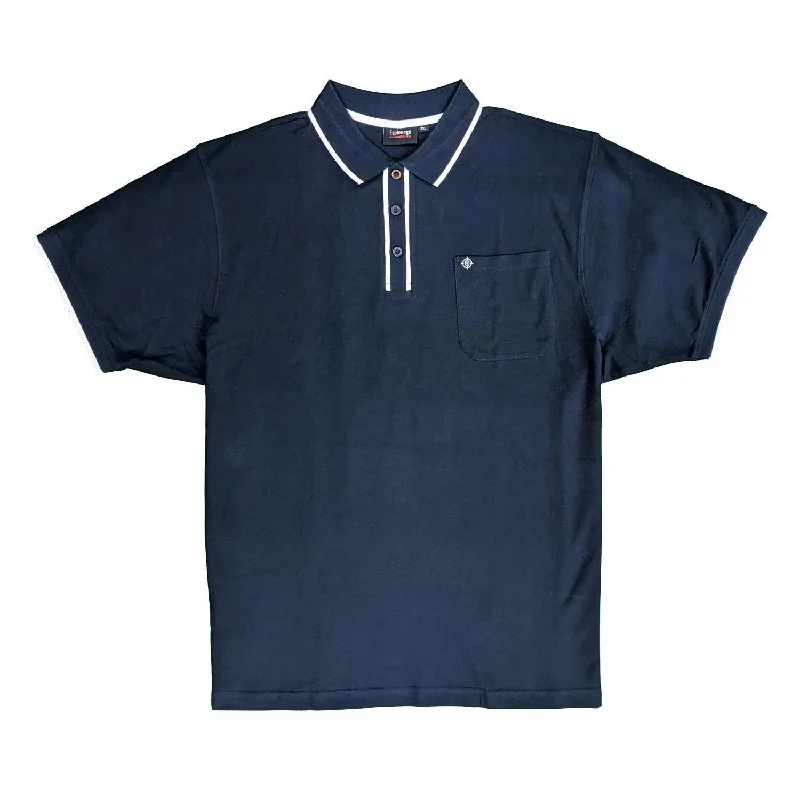 Espionage Mens Big Size Plain Dyed Pique Polo With Tipping Edges (174)