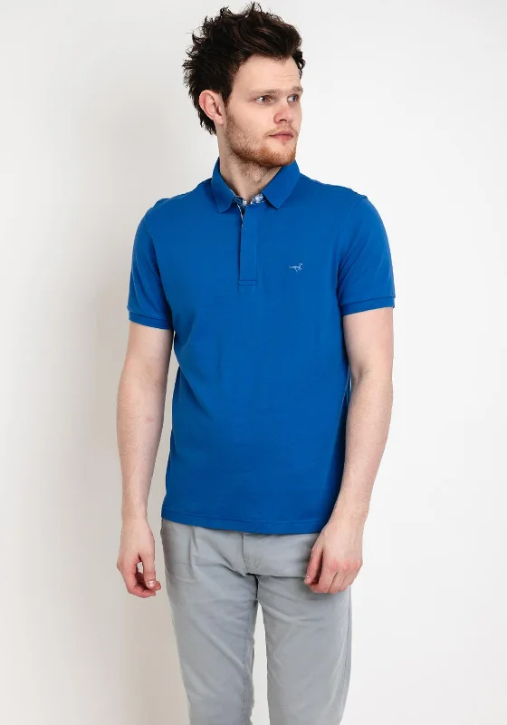 Weekend Savings Delight StilPark Contrast Placket Polo Shirt, Royal Blue