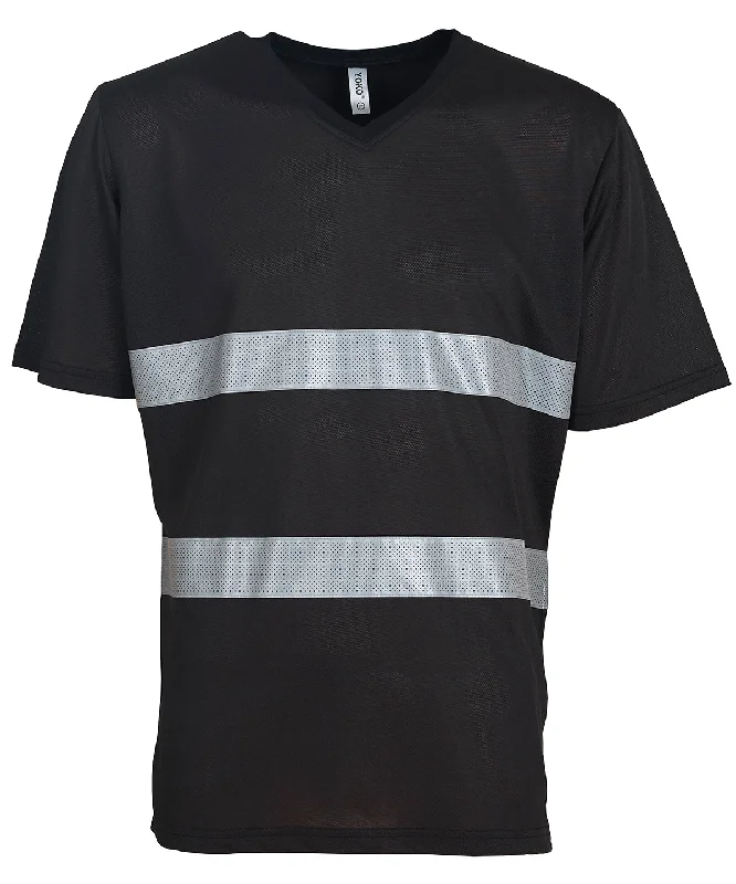 Limited Time Hi-vis top cool super light v-neck t-shirt (HVJ910) | Black