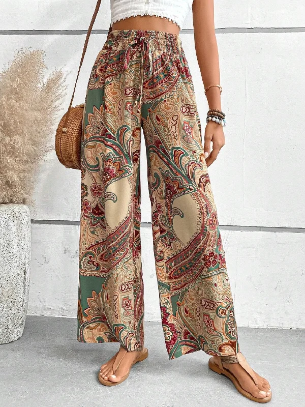 Weekend Savings Spectacular Printed Wide Leg Pants