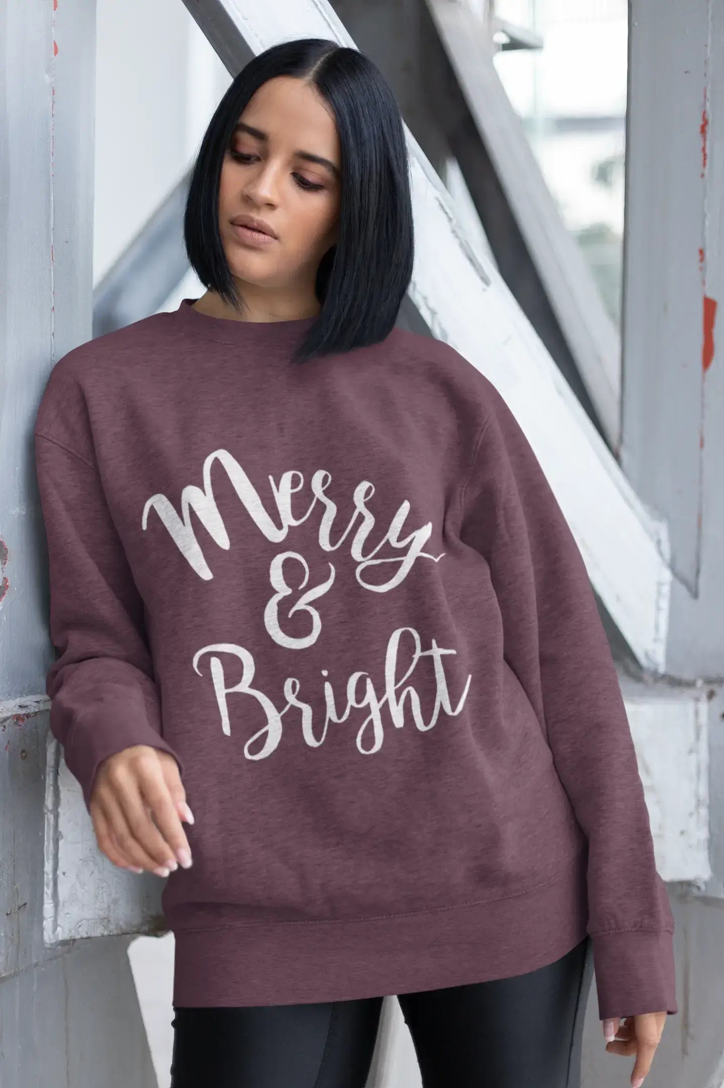 Lowest Price ULTRABASIC - Graphic Women's Long Sleeve Merry And Bright Christmas Sweatshirt Cute Printed Xmas Gift Ideas Grey Marl Lowest Price ULTRABASIC - Graphic Women's Long Sleeve Merry And Bright Christmas Sweatshirt Cute Printed Xmas Gift Ideas Grey Marl