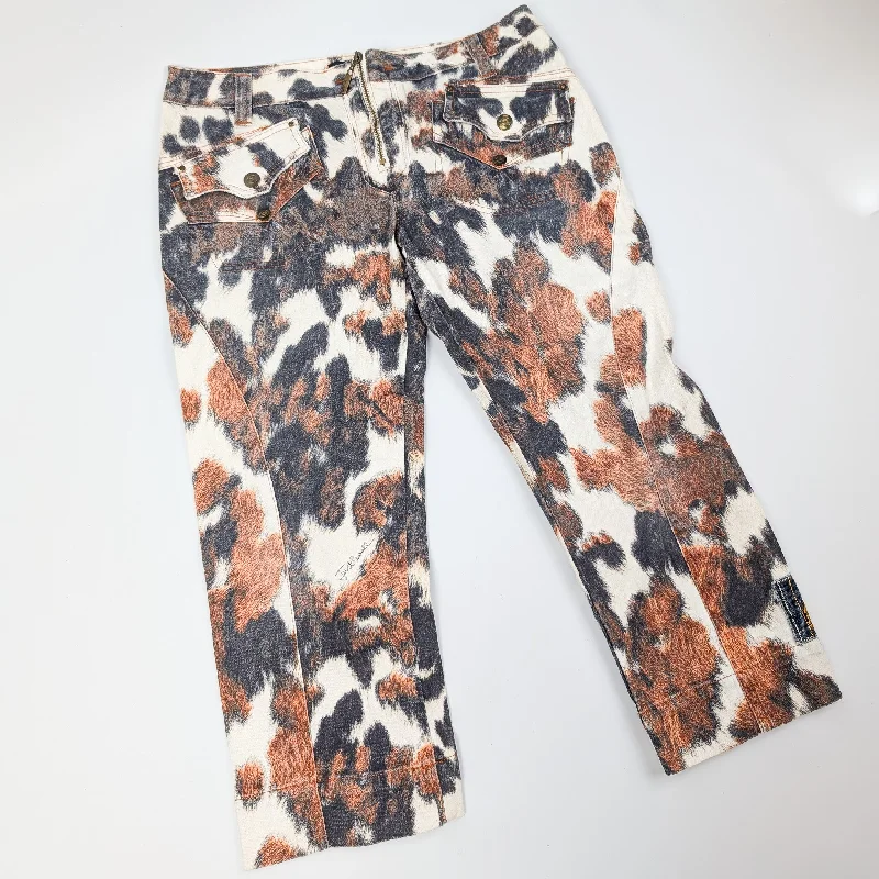 Weekend Discounts to Grab Animal Print Capri Pants - L
