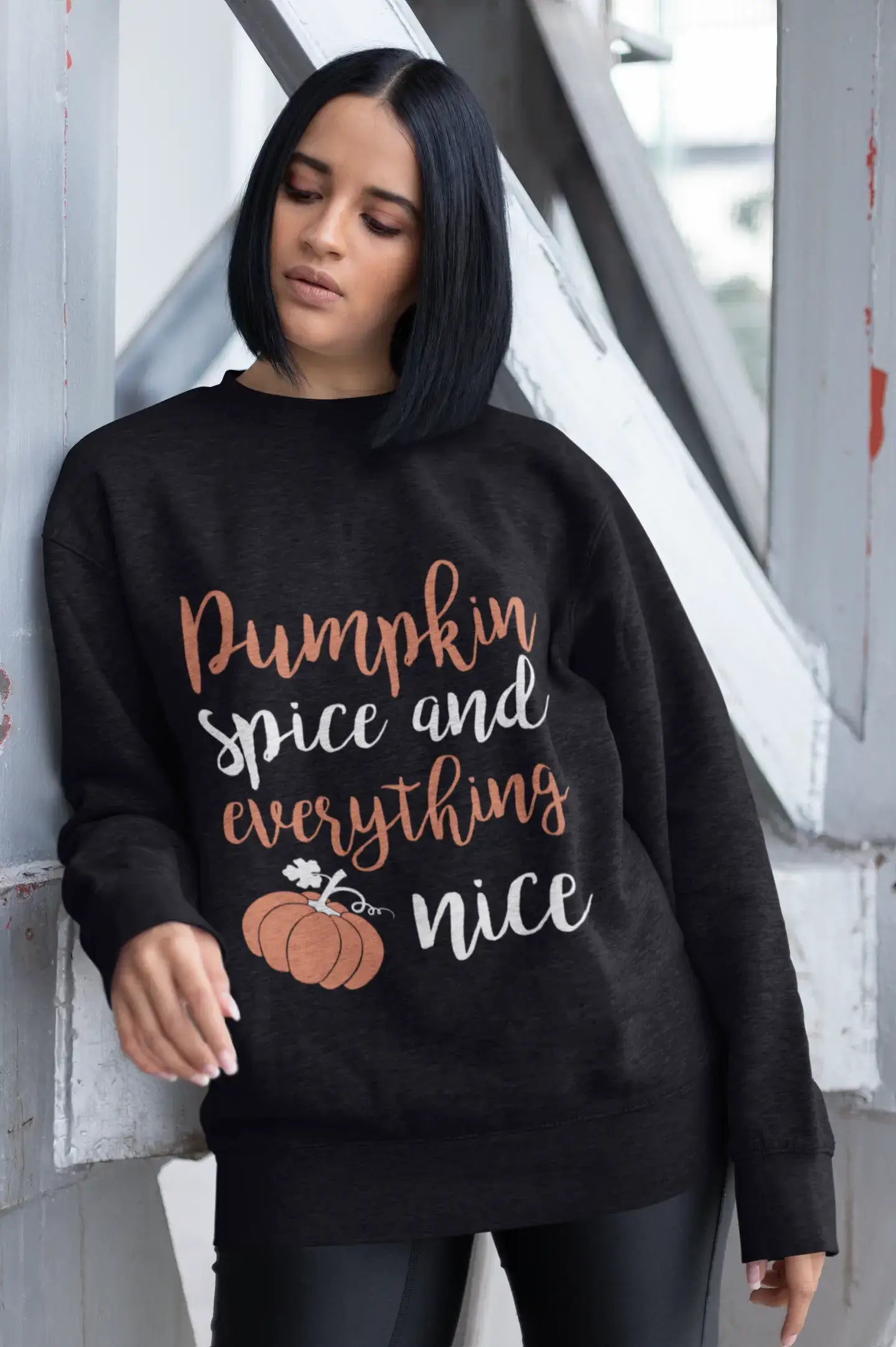Mega Discount ULTRABASIC - Women's Printed Graphic Sweatshirt Pumpkin Spice And Everything Nice T-Shirt Cute Casual Letter Print Tee French Navy Mega Discount ULTRABASIC - Women's Printed Graphic Sweatshirt Pumpkin Spice And Everything Nice T-Shirt Cute Casual Letter Print Tee French Navy