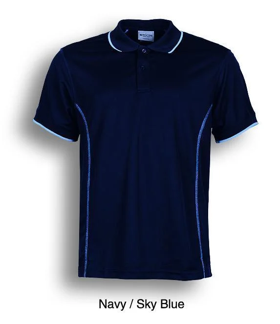 Clearance Event Essentials Golf S/S Polo - Navy/Sky