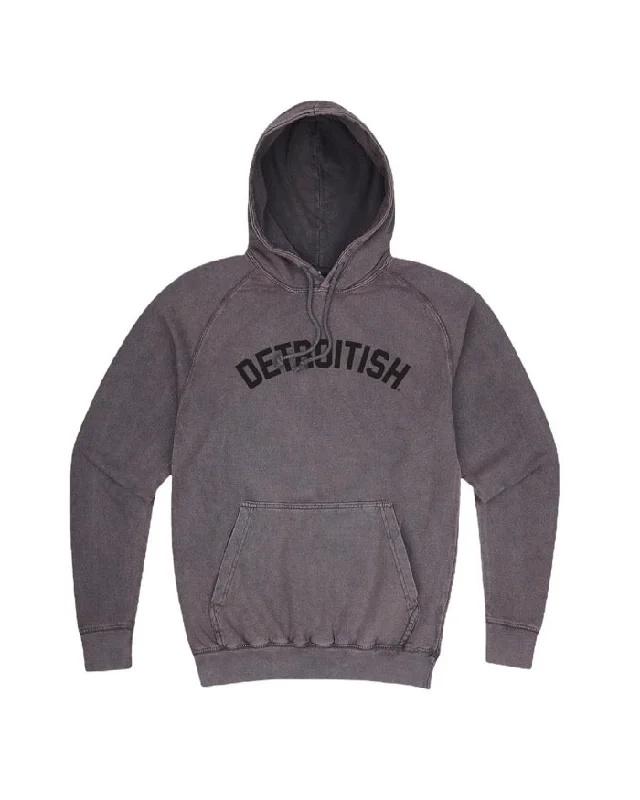 Hurry In Ink Detroit Detroitish Mineral Wash Hoodie - Zinc