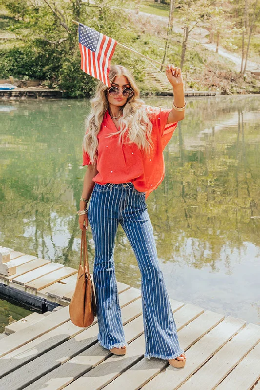Instant Deal The Stevie High Waist Stripe Flare