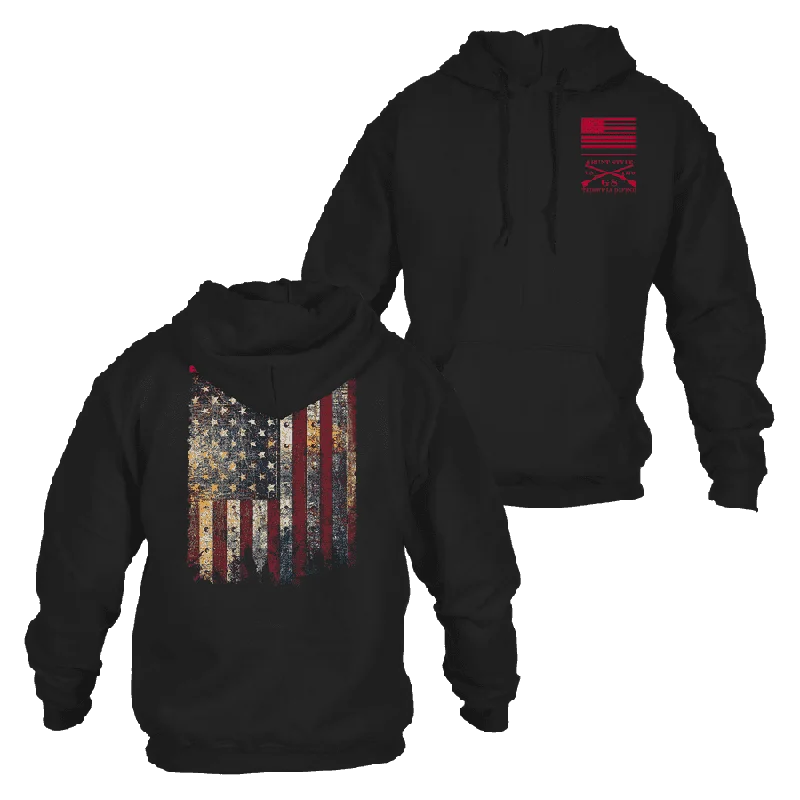 Deal Frenzy Red Blood Blue Collar® Hoodie - Black