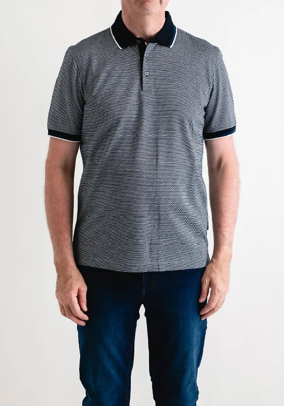 Last Chance Bugatti Printed Polo Shirt, Navy