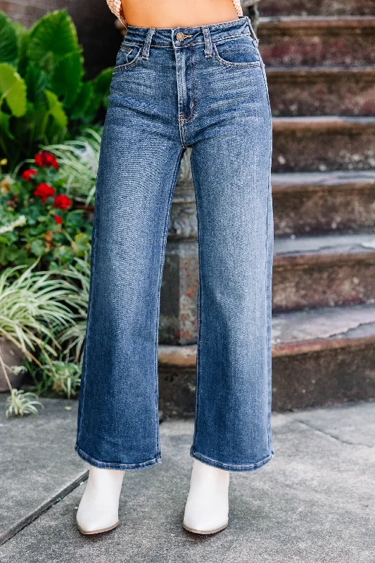 Super Discount Boldly You Dark Wash Wide Leg Jeans