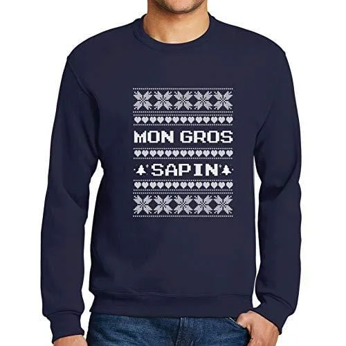 Price Meltdown Ultrabasic - Homme Graphique Mon Gros Sapin Sweatshirt Action de Grâces Xmas Cadeau Idées Tee French Marine