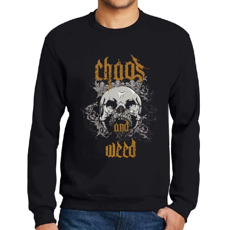 Massive Deal Ultrabasic - Homme Imprimé Graphique Sweat-Shirt Chaos and Weed Noir Profond Massive Deal Ultrabasic - Homme Imprimé Graphique Sweat-Shirt Chaos and Weed Noir Profond