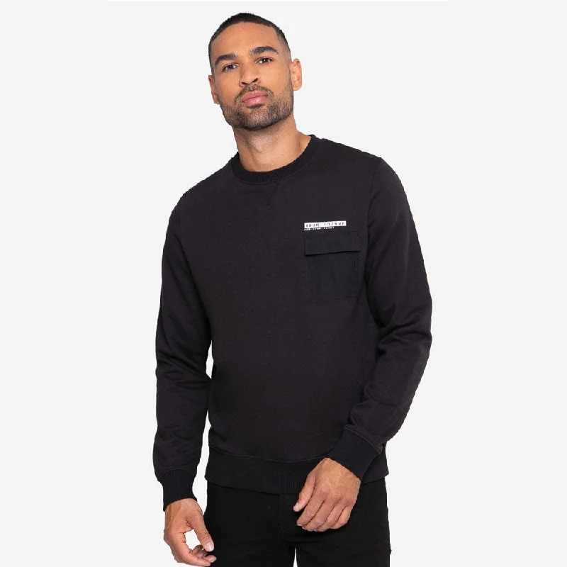 Instant Deal TDB Front Pocket Style Black Sweatshirt 3398