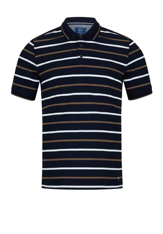 Bargain Blast Daniel Grahame Striped Polo Shirt, Navy Multi