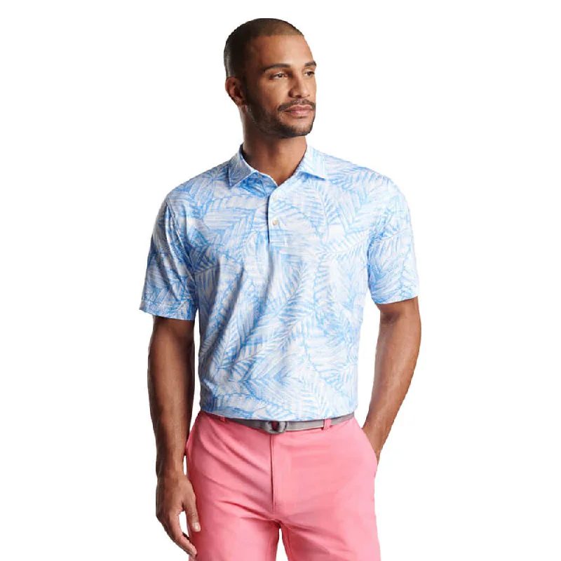 Limited Quantity Peter Millar Fern Performance Jersey Polo Shirt - White