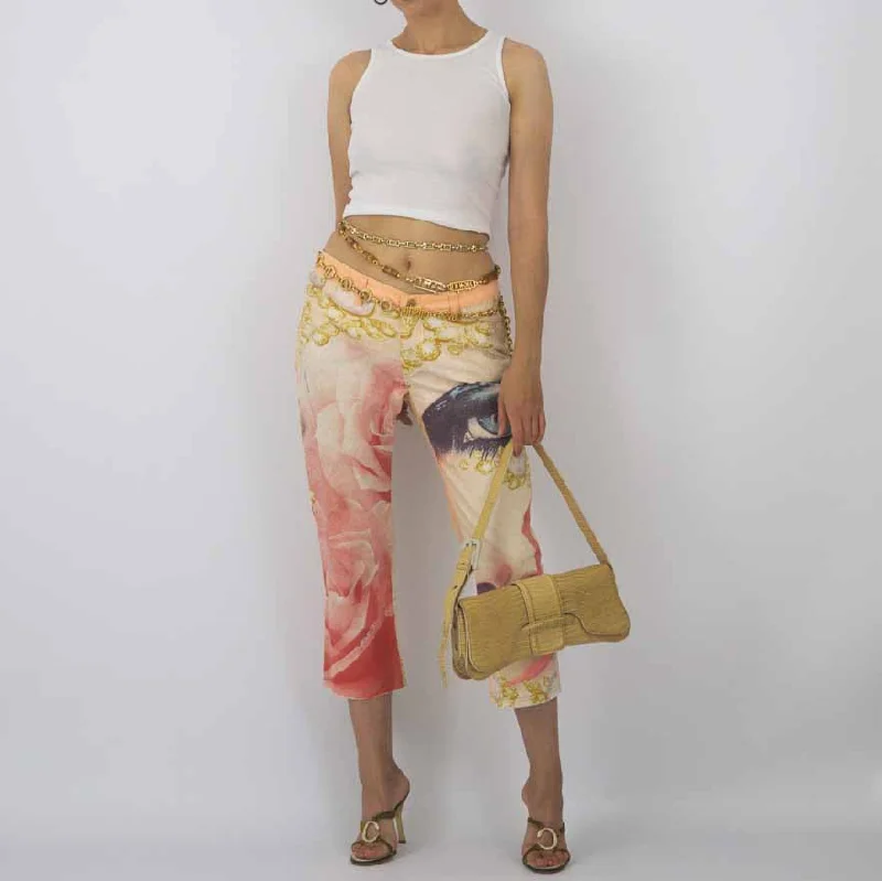 Weekend Steals Await Capri pants Roberto Cavalli face Elizabeth Taylor - S/S 2001 - M