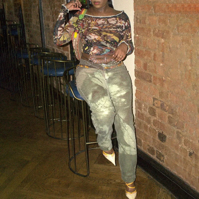 Year-End Sale Roberto Cavalli cannabis print pants