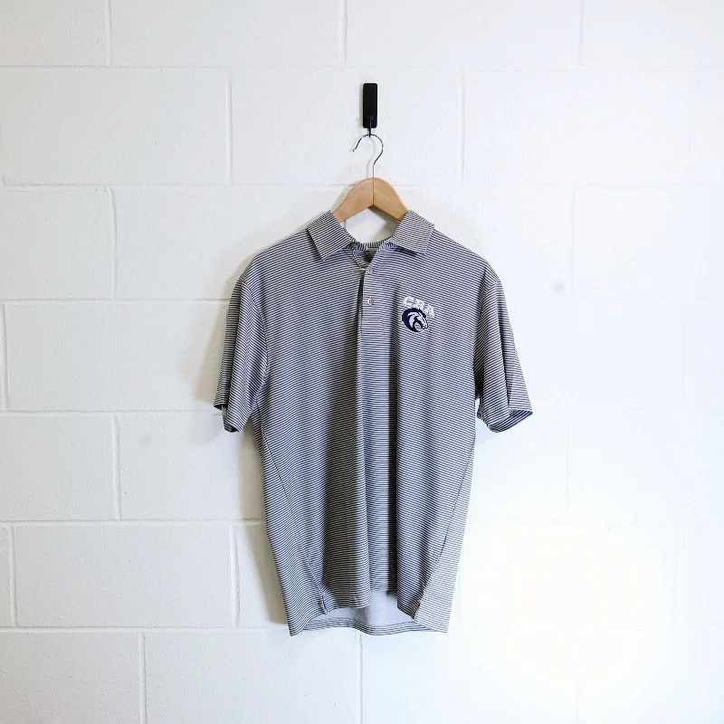 Super Bargain Grey Striped Polo