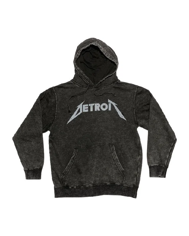 Special Price Ink Detroit Metal Mineral Wash Hoodie - Black Stone