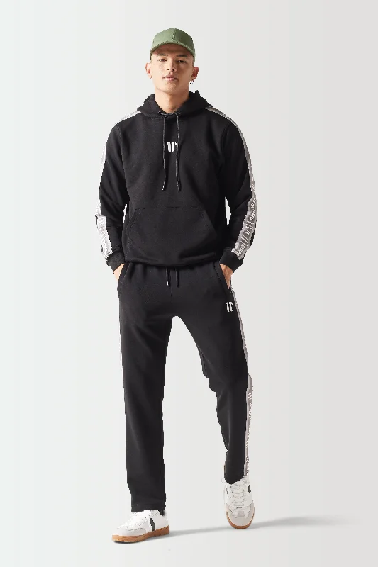 Special Offer Retro Taped Hoodie - Black