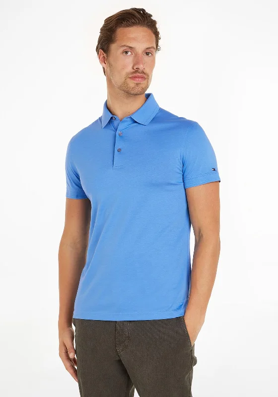 Price Slash Tommy Hilfiger Mercerised Polo Shirt, Blue Spell