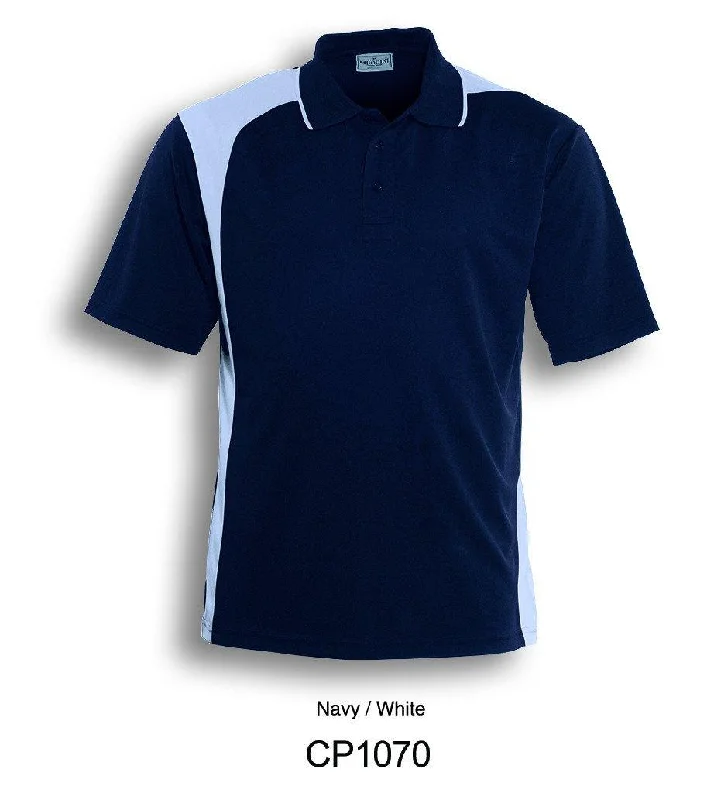 Shop the Weekend Away Asymmetrical Golf Polo - Navy/White