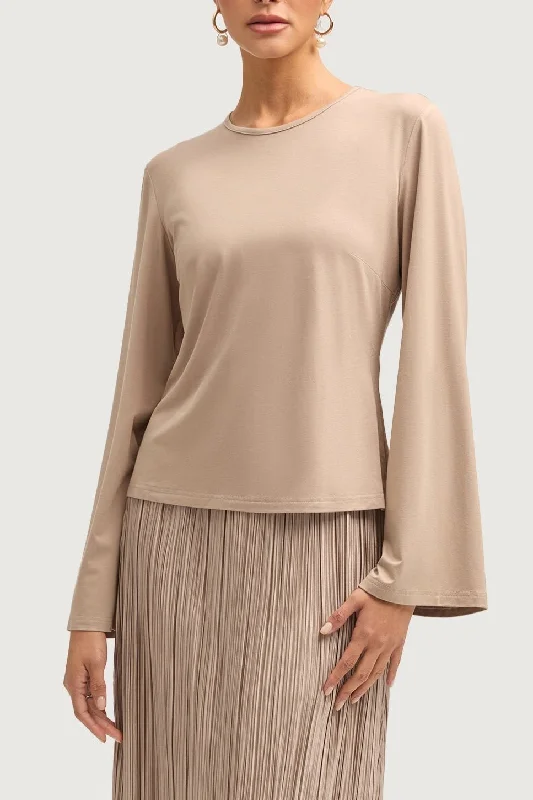 Midnight Madness Savings Spectacular Niya Jersey Top - Taupe