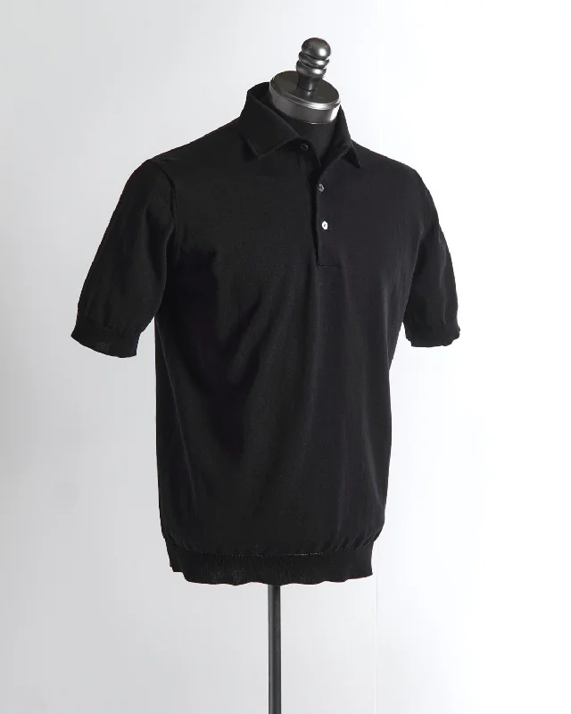 Weekend Deal Standup Collar Crêpe Cotton Polo Shirt
