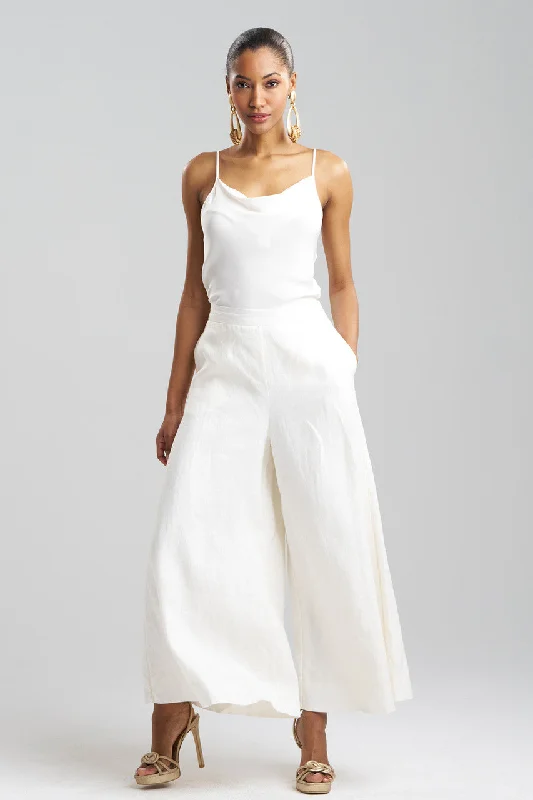 Weekend Bargains Await You Couture Luxe Linen Palazzo Ankle Pants