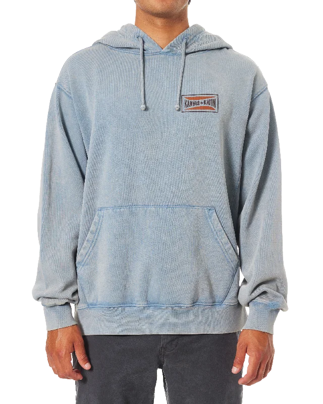 Scrubber Hoodie in Washed Blue Sand Wash