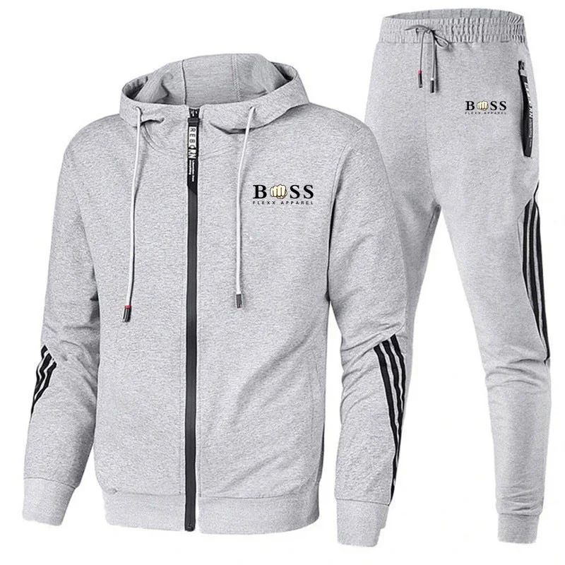 Sports Two-piece Men's Sweater Set Hoodie