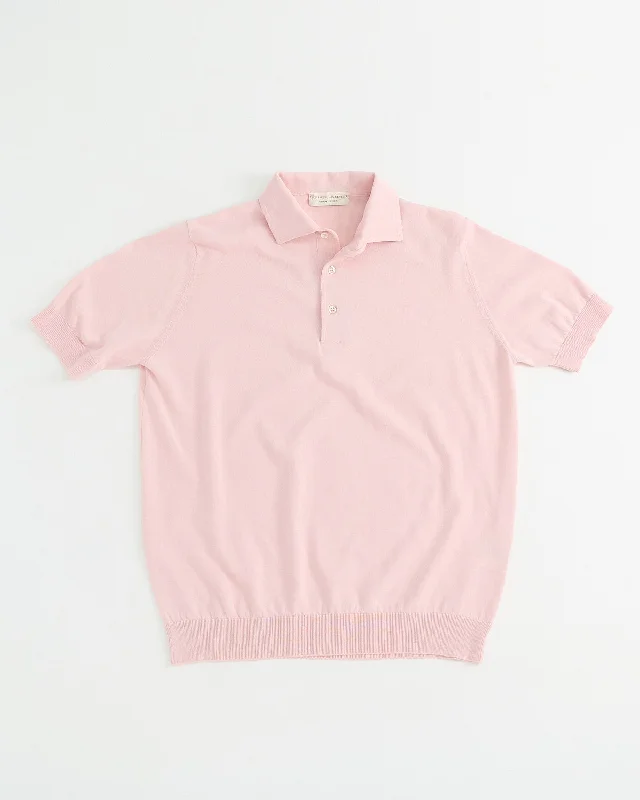 Steals and Deals Standup Collar Crêpe Cotton Polo Shirt