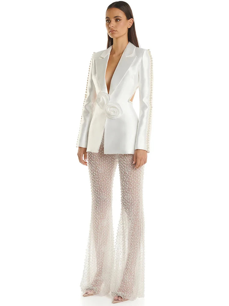Weekend Discounts You Deserve Gauze Beaded Sequin Flares