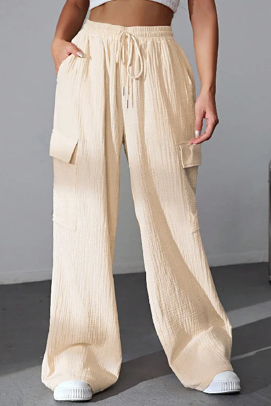 Weekend Deals That Spark Drawstring Pocketed Wide Leg Pants