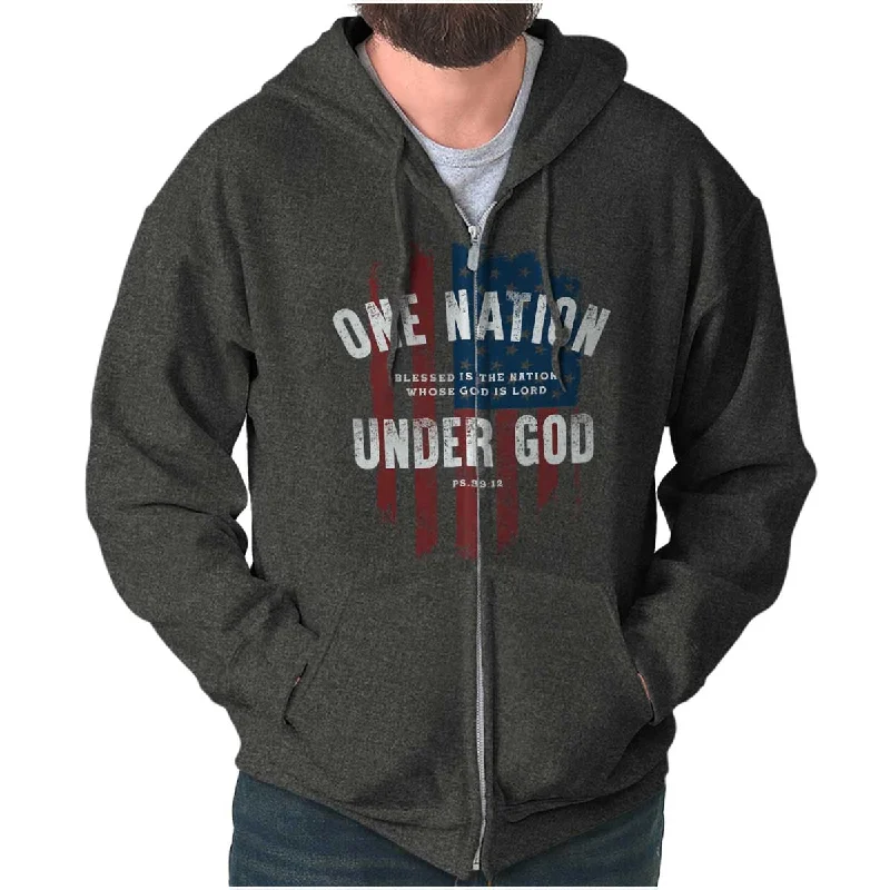 Buy Now One Nation Under God Zip Hoodie