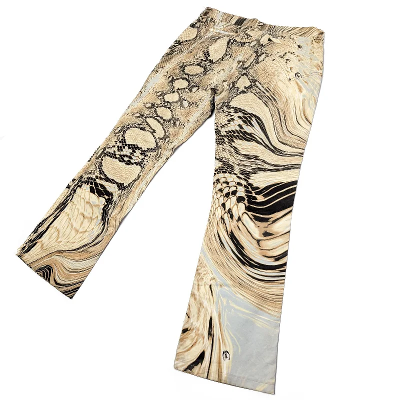 Hot Buy Cavalli beige animal print pants - L