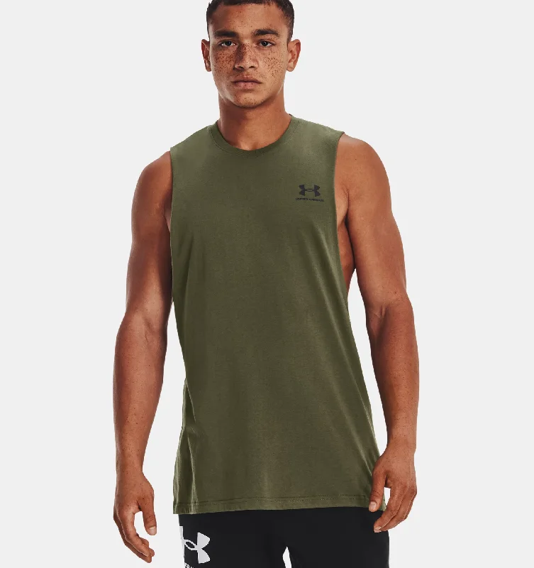 Men's Sportstyle Left Chest Cut-Off Tank Top