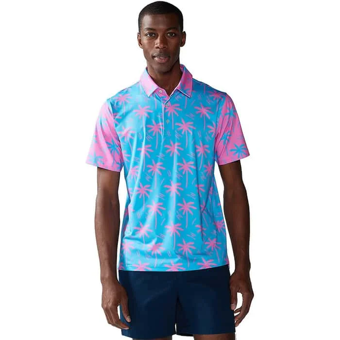 Quick Sale Chubbies The Electric Slide Performance Polo Shirt - Bright Blue