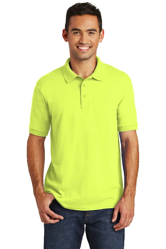 Port & Company Mens Core Stain Resistant Short Sleeve Polo Shirt - Safety Green