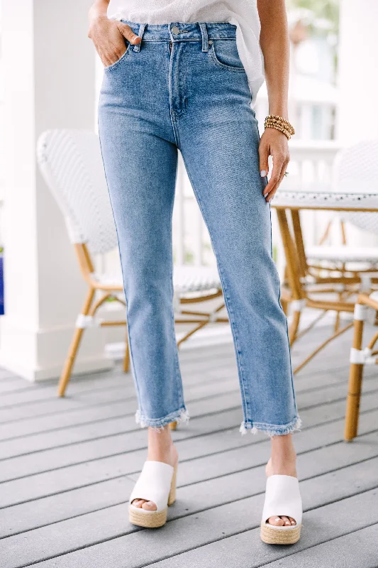 Weekend Savings Spree Just Black Denim: Can't Look Away Light Wash Straight Leg Jeans