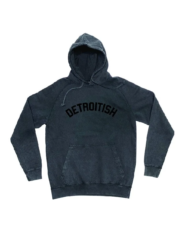 Super Deal Ink Detroit Detroitish Mineral Wash Hoodie - Black