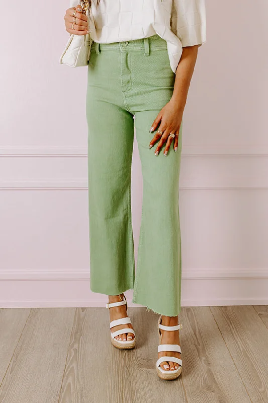 Weekend Wonders Await! The Taron High Waist Wide Leg Pants in Pear
