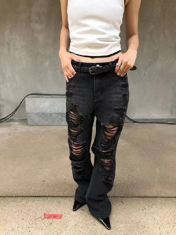 Super Sale Rosie Ripped Bell Bottom Jeans