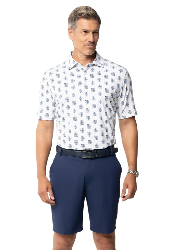 Exclusive Offer IBKUL Mens King of Spades Polo Shirt - Ink/Turq