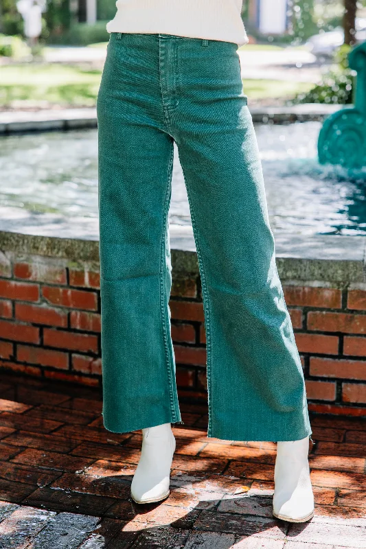 Weekend Deals That Sizzle It's All A Dream Green Crop Jeans